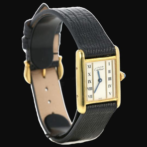 Montre Cartier Tank Vermeil - Montre en plaqué or 58 Facettes MT44835