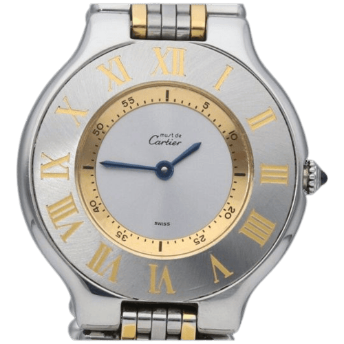 Montre Cartier Must 21 - Montre en or jaune 18K et acier 58 Facettes MT47067