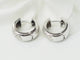 Boucles d'oreilles créoles en or blanc et diamants