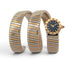 Montre Bulgari Tubogas - Montre triple tour en or jaune 18K et acier 58 Facettes 275115