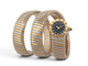 Montre Bulgari Tubogas - Montre triple tour en or jaune 18K et acier 58 Facettes 275115