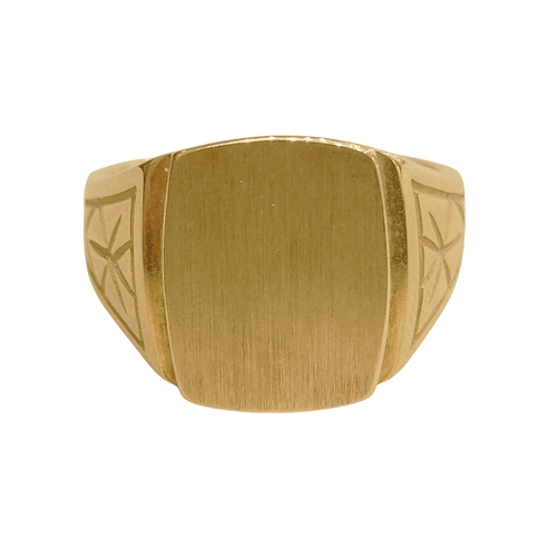 Bague 62 Chevalière homme en or 18 carats 58 Facettes S406