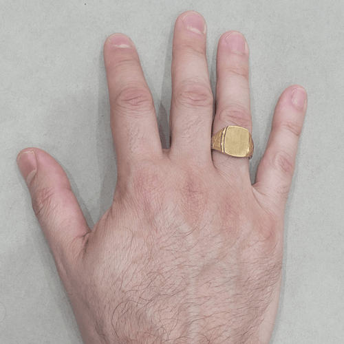 Bague 62 Chevalière homme en or 18 carats 58 Facettes S406