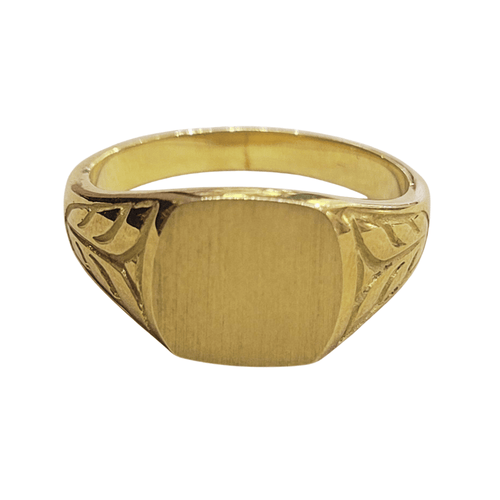 Bague 58 Chevalière homme en or jaune 19K 58 Facettes S265