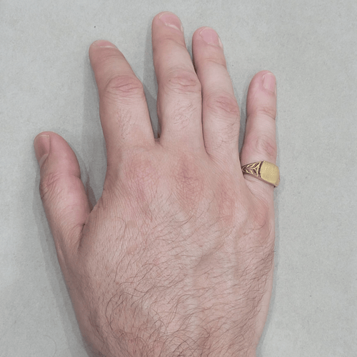 Bague 58 Chevalière homme en or jaune 19K 58 Facettes S265