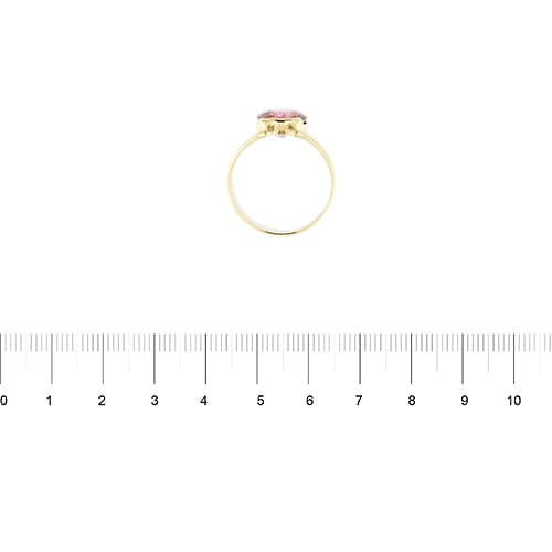 Bague 59 Bague bandeau en or jaune 18 ct avec tourmaline rose 58 Facettes 40720