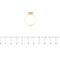 Bague 59 Bague bandeau en or jaune 18 ct avec tourmaline rose 58 Facettes 40720