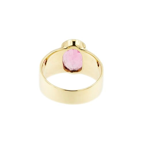 Bague 59 Bague bandeau en or jaune 18 ct avec tourmaline rose 58 Facettes 40720