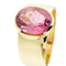 Bague 59 Bague bandeau en or jaune 18 ct avec tourmaline rose 58 Facettes 40720