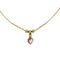 Collier Collier cœur en or jaune avec tourmaline et diamants 58 Facettes 41733