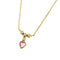 Collier Collier cœur en or jaune avec tourmaline et diamants 58 Facettes 41733