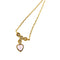 Collier Collier cœur en or jaune avec tourmaline et diamants 58 Facettes 41733