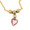 Collier Collier cœur en or jaune avec tourmaline et diamants 58 Facettes 41733