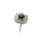Bague 54 Bague halo en or blanc avec saphir et diamants 58 Facettes 41749