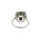 Bague 54 Bague halo en or blanc avec saphir et diamants 58 Facettes 41749