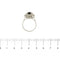 Bague 54 Bague halo en or blanc avec saphir et diamants 58 Facettes 41749