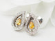 Boucles d'oreilles Boucles d'oreilles - Citrines et diamants en or blanc 58 Facettes 32804 b