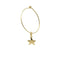Boucles d'oreilles Dodo - Boucles d'oreilles créoles en or jaune, tortue et étoile 58 Facettes 41065
