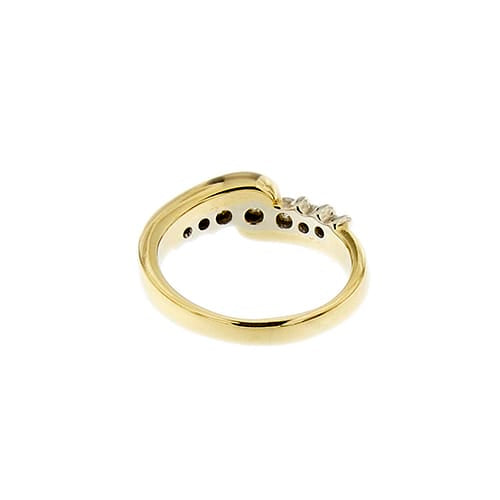 Bague 56 Bague rivière en or blanc et jaune avec diamants 0,62 ct 58 Facettes 29203