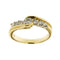 Bague 56 Bague rivière en or blanc et jaune avec diamants 0,62 ct 58 Facettes 29203