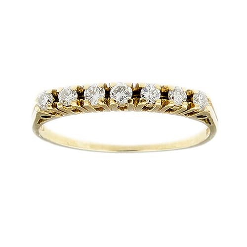 Bague 53 Rivière - Bague en or jaune et diamants 0,24 ct 58 Facettes 38437