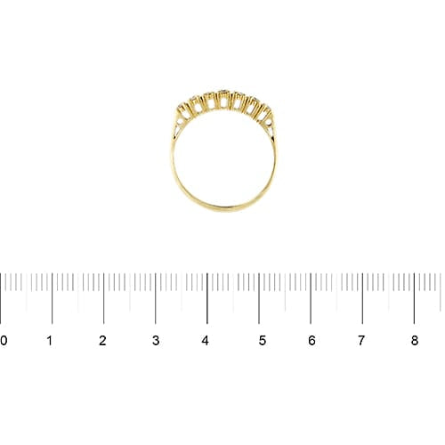 Bague 53 Rivière - Bague en or jaune et diamants 0,24 ct 58 Facettes 38437