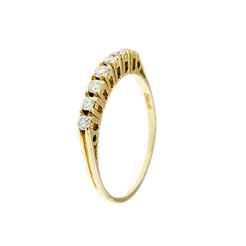 Bague 53 Rivière - Bague en or jaune et diamants 0,24 ct 58 Facettes 38437
