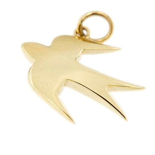 Pendentif Dodo - Pendentif hirondelle en or jaune 58 Facettes 38844