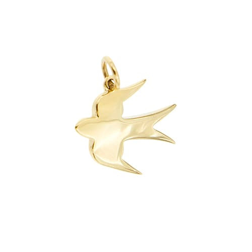Pendentif Dodo - Pendentif hirondelle en or jaune 58 Facettes 38844