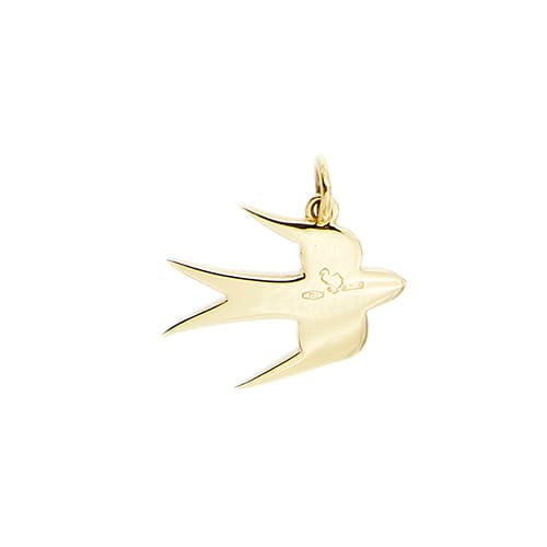 Pendentif Dodo - Pendentif hirondelle en or jaune 58 Facettes 38844