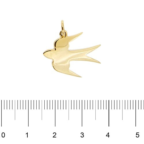 Pendentif Dodo - Pendentif hirondelle en or jaune 58 Facettes 38844