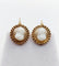 Boucles d'oreilles Dormeuses antiques en or rose 18k ornées de camées 58 Facettes A07240