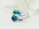 Bague 54 Bague aigue-marine et topazes bleues en or blanc avec diamants 58 Facettes 33785