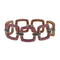 Bracelet Bracelet en or rose et blanc, rubis et diamants noirs 58 Facettes G3958