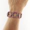 Bracelet Bracelet en or rose et blanc, rubis et diamants noirs 58 Facettes G3958