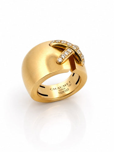 Bague 50 Chaumet Liens - Bague en or jaune 18 carats et diamants 58 Facettes Ch