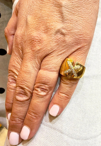 Bague 50 Chaumet Liens - Bague en or jaune 18 carats et diamants 58 Facettes Ch
