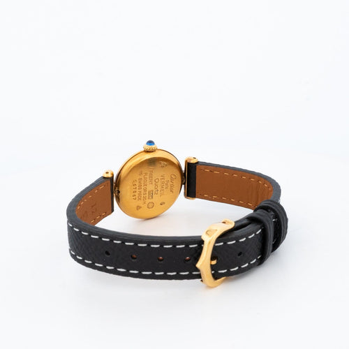 Montre Cartier Must Colisée - Montre en vermeil cadran romain noir 58 Facettes 532