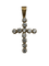 Pendentif Croix - Pendentif en or 18k serti de petites pierres 58 Facettes Pendentif