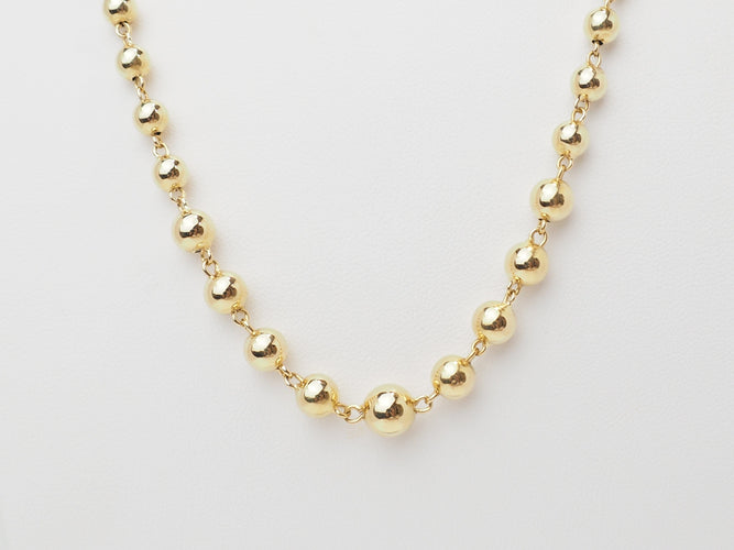 Collier Collier marseillais en or jaune 18 carats à boules dégradées 58 Facettes 33780