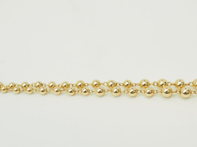 Collier Collier marseillais en or jaune 18 carats à boules dégradées 58 Facettes 33780