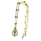 Pendentif Ras-de-cou pendentif en or jaune, diamants et saphir 58 Facettes G3961