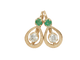 Boucles d'oreilles Boucles d'oreilles dormeuses en or jaune, émeraudes et diamants 58 Facettes 33325