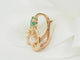 Boucles d'oreilles Boucles d'oreilles dormeuses en or jaune, émeraudes et diamants 58 Facettes 33325
