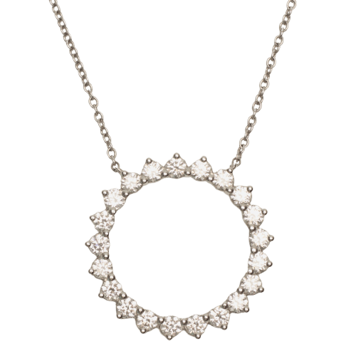 Tiffany & Co Open Circle - Collier en platine et diamants 58 Facettes