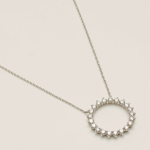Tiffany & Co Open Circle - Collier en platine et diamants 58 Facettes