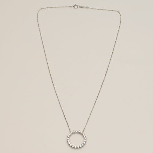 Tiffany & Co Open Circle - Collier en platine et diamants 58 Facettes