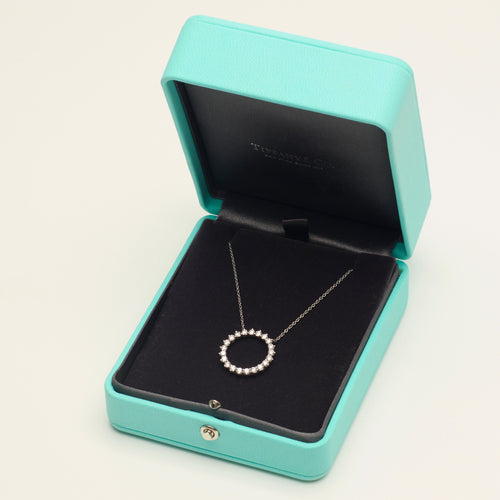 Tiffany & Co Open Circle - Collier en platine et diamants 58 Facettes