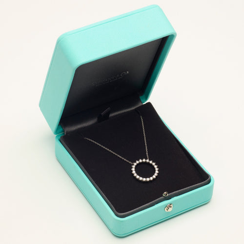 Tiffany & Co Open Circle - Collier en platine et diamants 58 Facettes