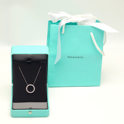 Tiffany & Co Open Circle - Collier en platine et diamants 58 Facettes
